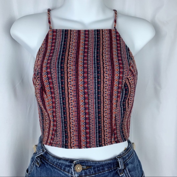 BCBGeneration Tops - BCBGeneration cropped halter top Aztec print, 4